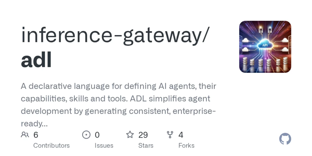 ภาพ social preview จาก repository inference-gateway/adl