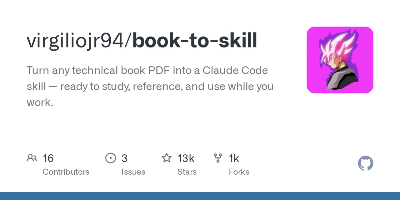 ภาพ social preview จาก repository virgiliojr94/book-to-skill